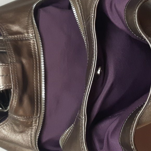 🛍Coach Bag- Beautiful❣Bronze with Chrome Hardware - Picture 11 of 16